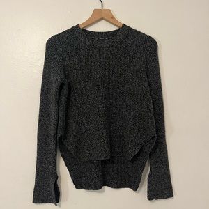 Zara gray hi-low sweater size small